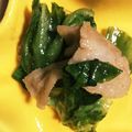 mipunya's cooksnap of when they made ☆豚バラ＆レタス炒め 焼き肉味☆.