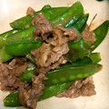 クック426IY7☆'s cooksnap of when they made 牛肉と絹さやのオイスターソース炒め.