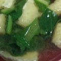 あゆたっくん's cooksnap of when they made 子供も大好き朝食☆小松菜と油揚げの味噌汁.