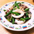 みかりんさん。's cooksnap of when they made 話題！イカとさやいんげんのバター醤油炒め.