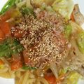 きっちゃんシェフ見習's cooksnap of when they made フライパンで簡単！焼きうどん♡.