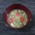 Ceciltan's cooksnap of when they made お味噌汁★オクラとプチトマトのお味噌汁.