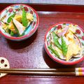 horseland's cooksnap of when they made 絹さやとハムのふんわり卵炒め.