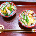 horseland's cooksnap of when they made 絹さやとハムのふんわり卵炒め.