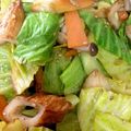 まつだ1985's cooksnap of when they made めんつゆだけでキャベツと竹輪の野菜炒め.