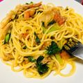 さおぴーや's cooksnap of when they made ずぼら瞬殺☆トマトと青梗菜のツナパスタ.