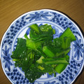 クックOYTSP1☆'s cooksnap of when they made 会津伝統野菜　荒久田茎立の洋風おひたし.
