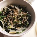 kanjuna's cooksnap of when they made ゴマたっぷり♪ ほうれん草と若布のナムル.