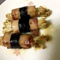 女子大生R's cooksnap of when they made おつまみ・お弁当に☆えのきベーコン巻き.