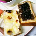 choco831's cooksnap of when they made 黒ごま黒蜜トースト.