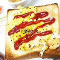 choco831's cooksnap of when they made 栄養満点☆黒ごまスクランブルトースト.