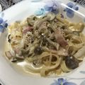 アンパン子♡'s cooksnap of when they made 簡単♪きのことベーコンのクリームパスタ.