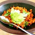 qumiy's cooksnap of when they made キムチとセロリと納豆と【上々キムチ炒飯】.