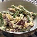 elmoch1208's cooksnap of when they made さつまいもとインゲンの胡麻マヨサラダ.