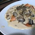 mis2wa's cooksnap of when they made サーモンのムニエル☆きのこクリームソース.