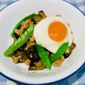 ☆さぶ☆☆'s cooksnap of when they made 簡単！茄子のそぼろ煮〜半熟卵のせ〜.