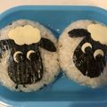 猫が好き。's cooksnap of when they made ひつじのショーンおにぎり.