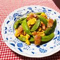ねっちゃんっ's cooksnap of when they made スナップえんどうとベーコンのマヨ炒め.