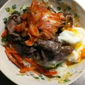 クックI5AMLV☆'s cooksnap of when they made たっぷりナムルと塩麹牛肉の絶品ビビンバ丼.