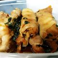 momocookin's cooksnap of when they made 肉巻き車麩生姜焼き.