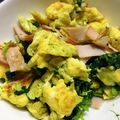 たぬとん's cooksnap of when they made 菜の花とベーコンの玉子炒め.