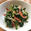 ぷりぽぽ's cooksnap of when they made ほうれん草となめ茸カニかまのお浸し.