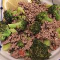 クックXDYYKY☆'s cooksnap of when they made 牛ひき＆ブロッコリー＆トマトあっさり炒め.
