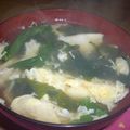 まぶたん's cooksnap of when they made ＊簡単＊三つ葉のかき玉汁＊.