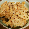 ぴなこんぶ's cooksnap of when they made 厚揚げのレンコン明太マヨ炒め^o^.