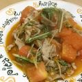 きらり流れ星's cooksnap of when they made ☆豚肉と水菜とトマトの炒め物☆.