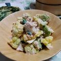 ｸﾏﾘｴ's cooksnap of when they made カリフラワーとスナップエンドウのサラダ♪.