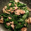 ぷりんの口笛's cooksnap of when they made ほうれん草とベーコンのニンニクバター炒め.