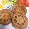 かーびぃ❀'s cooksnap of when they made 蓮根のはさみ焼き.