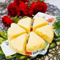 makichihua's cooksnap of when they made カマンベール★スフレチーズケーキ 豆乳.