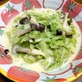 YUKIKI☆'s cooksnap of when they made キャベツとキノコのカルボナーラ.