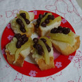 イチゴ、イチゴ。's cooksnap of when they made りんごとさつま芋の餃子パイ.