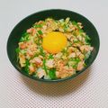 まあまま☆0403's cooksnap of when they made SOTKG!!鮭に大葉の香り卵かけごはん.
