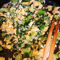 mimim*'s cooksnap of when they made 大根の葉とツナと卵の醤油マヨ味炒め.