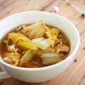 しのめさん's cooksnap of when they made ランチに♪ 白菜 ハム 卵の 簡単スープ.