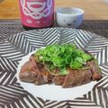 ダイナマイト漆黒's cooksnap of when they made 牛ランプ肉の柚子胡椒味噌漬け焼き.