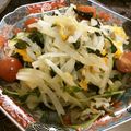 ☆Rokko☆'s cooksnap of when they made 大根プチトマト豆苗大葉若布梅肉炒め卵とじ.