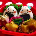honacco's cooksnap of when they made おにぎりくん☆おにぎりちゃん♡　キャラ弁.