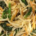 ◎はったん's cooksnap of when they made ほうれんそう・もやし・にんじんの三色和え.