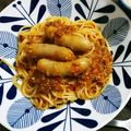 雲雀ころね's cooksnap of when they made 我が家の簡単☆ミートソーススパゲティ.
