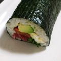 雲雀ころね's cooksnap of when they made **アボカド・サーモン巻き寿司**.