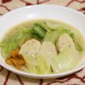 mmameco's cooksnap of when they made 鶏つくねの豆乳鍋.