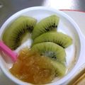 choco831's cooksnap of when they made ジャムキウイヨーグルト.