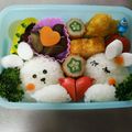 とーぼー's cooksnap of when they made ラブラブうさぎちゃん⭐キャラ弁.