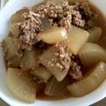 ナガヲ's cooksnap of when they made 嫁入り前に❤ 大根とひき肉の甘辛あんかけ.