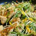MK58's cooksnap of when they made 鶏胸肉のさっぱり炒め水菜和え.